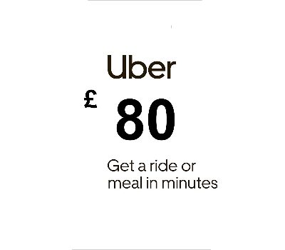 Uber £80 UK Gift Card