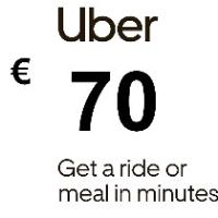 Uber EUR 70 Подарочная карта FR