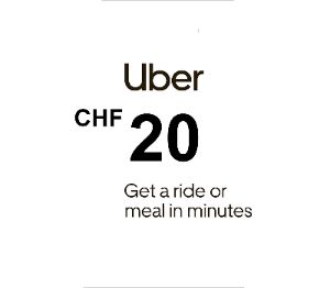 Uber 20 CHF Подарочная карта CH