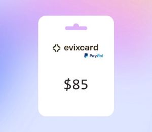 EvixCard PayPal USD 85 Gift Card
