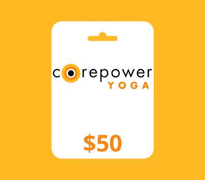 CorePower Yoga USD 50 Подарочная карта US