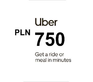 Uber PLN 750 Подарочная карта PL