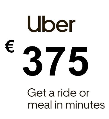 Uber EUR 375 Подарочная карта FR