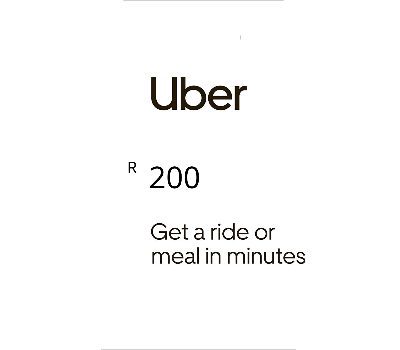 Uber R200 ZA Gift Card