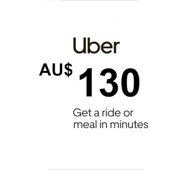 Uber AUD 130 Подарочная карта AU
