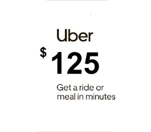 Uber $125 US Подарочная карта