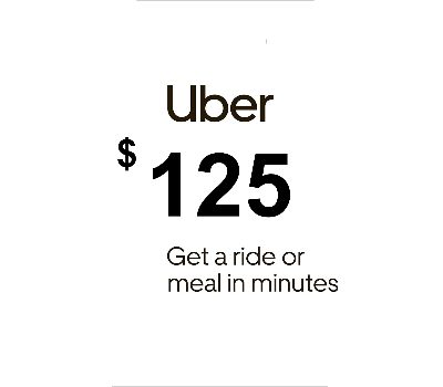 Uber $125 US Подарочная карта