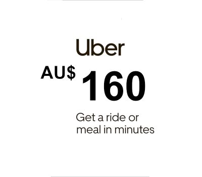 Uber AUD 160 Подарочная карта AU
