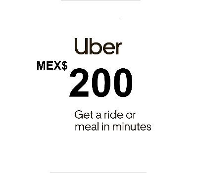 Uber MXN 200 Подарочная карта MX