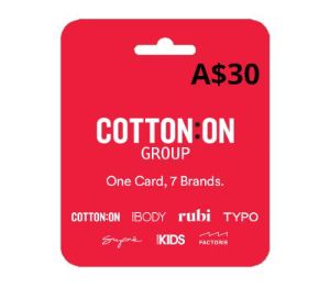 Cotton On Group AUD 30 Подарочная карта AU