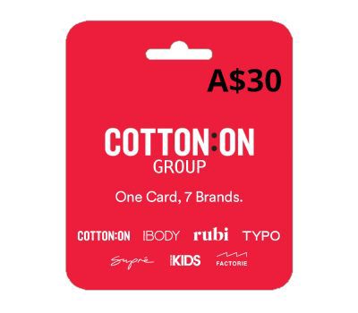 Cotton On Group AUD 30 Подарочная карта AU