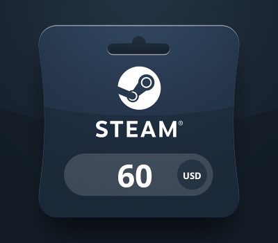 Steam Wallet USD 60 Подарочная карта KG
