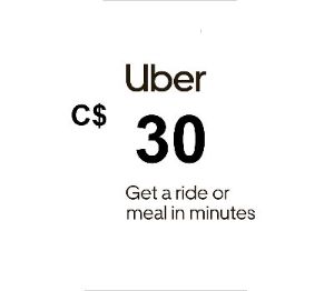 Uber C$30 CA Подарочная карта