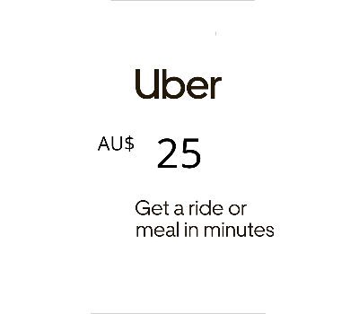 Uber AU$25 AU Подарочная карта