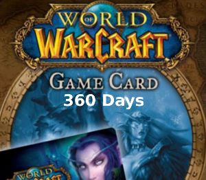 World of Warcraft 360 DAYS Pre-Paid Time Карта CN