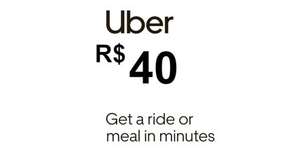 Uber R$40 BR Подарочная карта