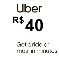 Uber R$40 BR Подарочная карта