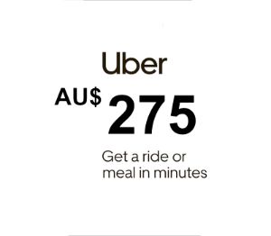 Uber AUD 275 Подарочная карта AU