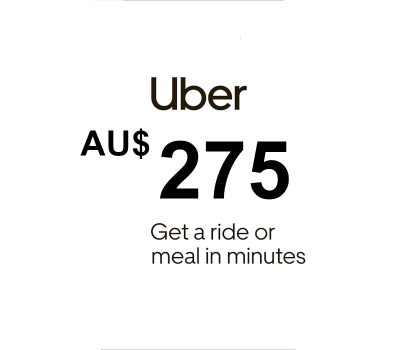 Uber AUD 275 Подарочная карта AU