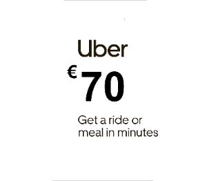 Uber EUR 70 Подарочная карта ES