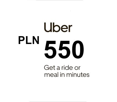 Uber PLN 550 Подарочная карта PL