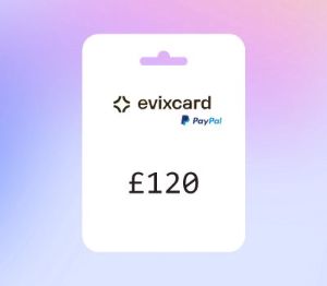 EvixCard PayPal GBP 120 Подарочная карта