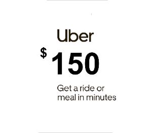 Uber USD 150 Подарочная карта US