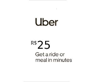 Uber R$25 BR Подарочная карта