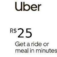 Uber R$25 BR Подарочная карта