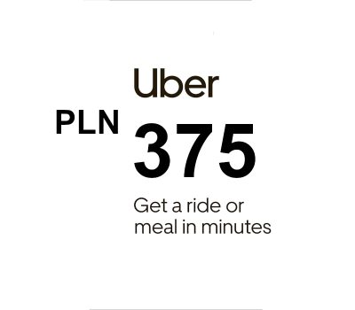 Uber PLN 375 Подарочная карта PL