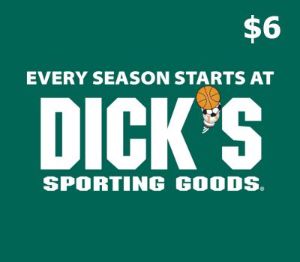 Dicks Sporting Goods $6 Подарочная карта US
