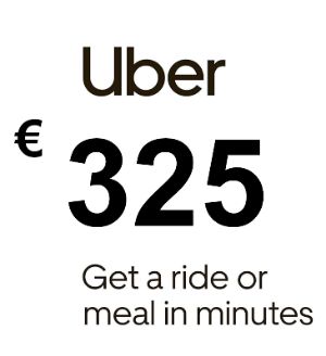 Uber EUR 325 Подарочная карта FR