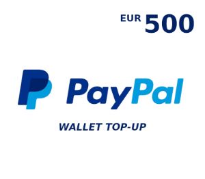 PayPal Wallet 500 EUR Top Up EU