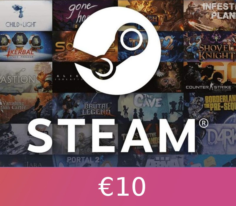Steam Подарочная карта €10 EU Код активации
