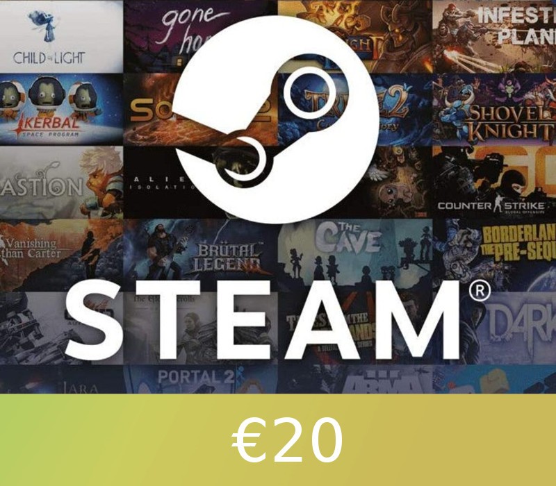 Steam Подарочная карта €20 EU Код активации