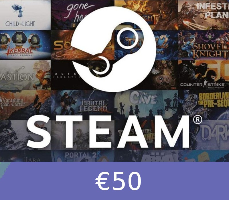 Steam Подарочная карта €50 EU Код активации