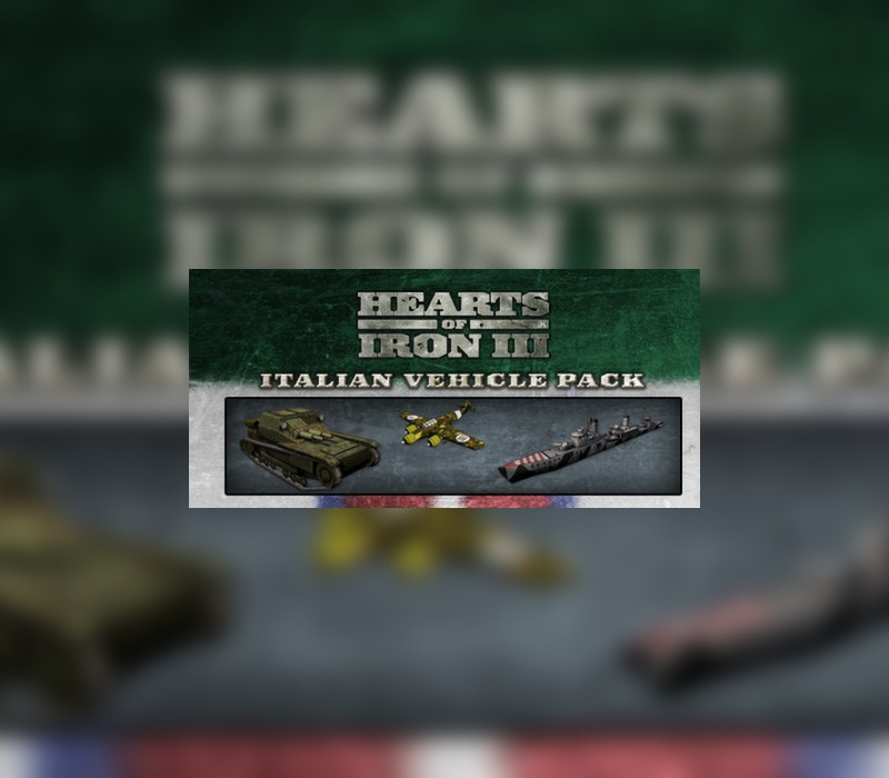 Hearts of Iron III - Italian Vehicle Pack DLC Steam Ключ