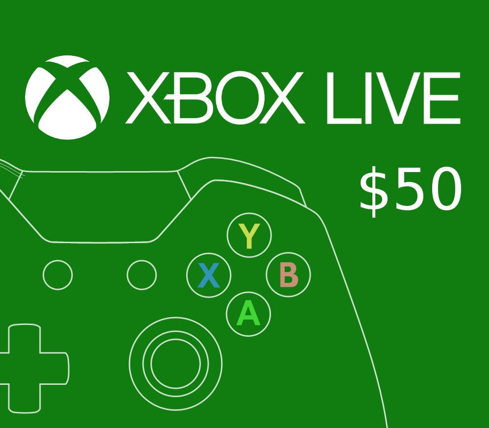 XBOX Live $50 Предоплаченная карта CA