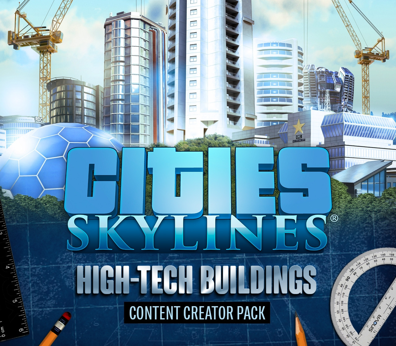 Cities: Skylines - Content Creator Pack: High-Tech Buildings DLC RU VPN Activated Steam Ключ