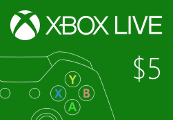 XBOX Live $5 Предоплаченная карта US