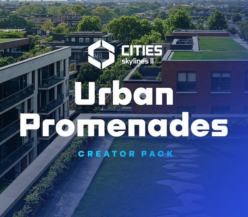 Cities: Skylines II - Creator Pack: Urban Promenades DLC EU PC Steam Ключ