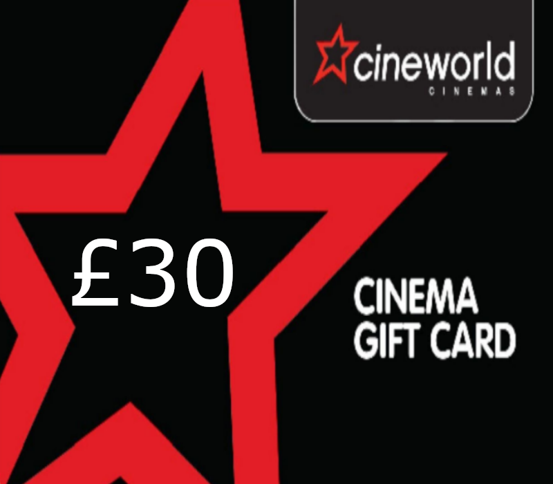 Cineworld Cinema £30 Подарочная карта UK