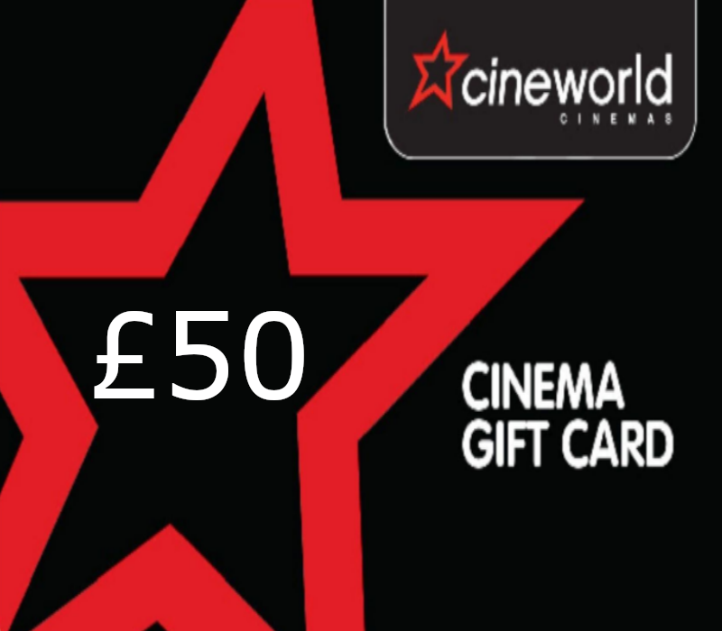 Cineworld Cinema £50 Подарочная карта UK