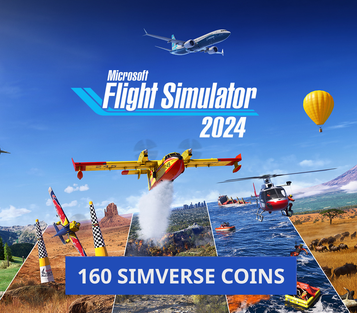 Microsoft Flight Simulator 2024 - 160 Simverse Coins DLC EU Xbox Series X|S / PC Ключ
