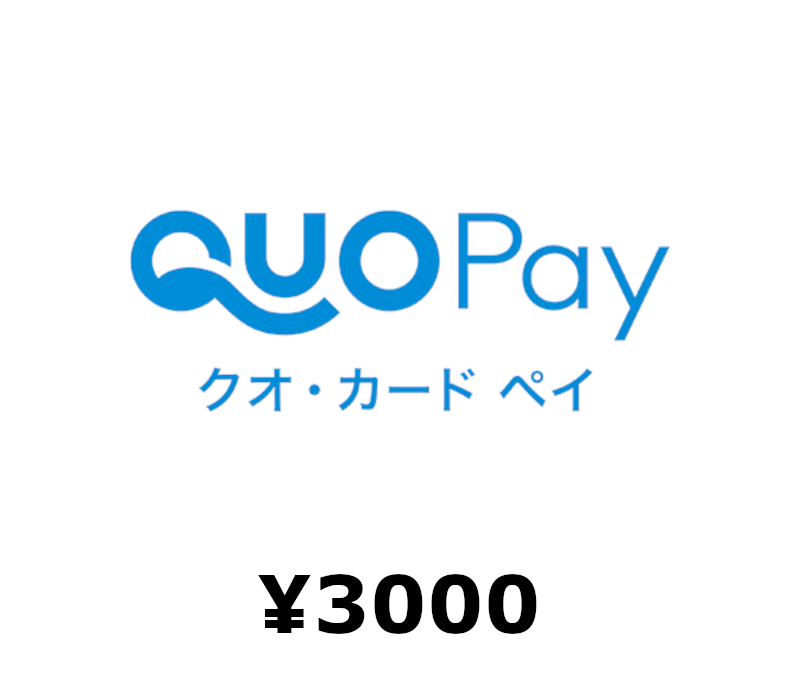 QUO Карта Pay ¥3000 Подарочная карта JP