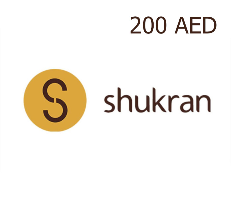Shukran 200 AED Подарочная карта AE