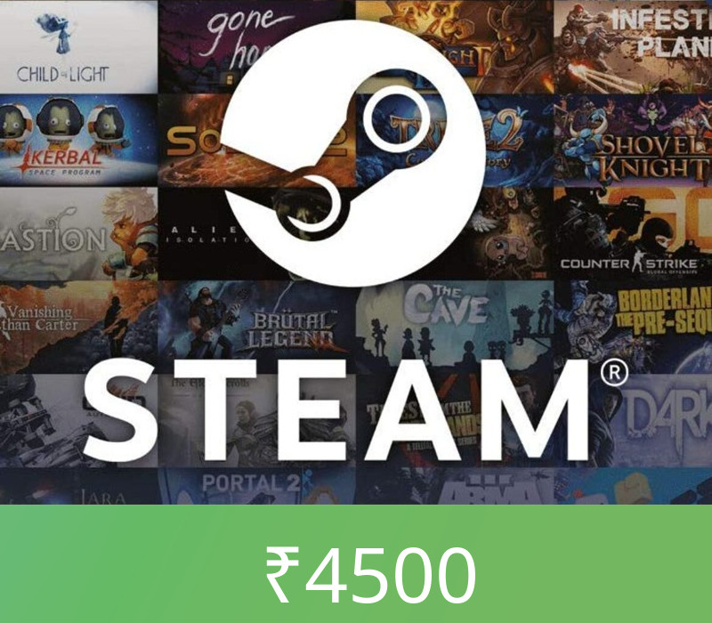 Steam Карта пополнения ₹4500 INR Код активации