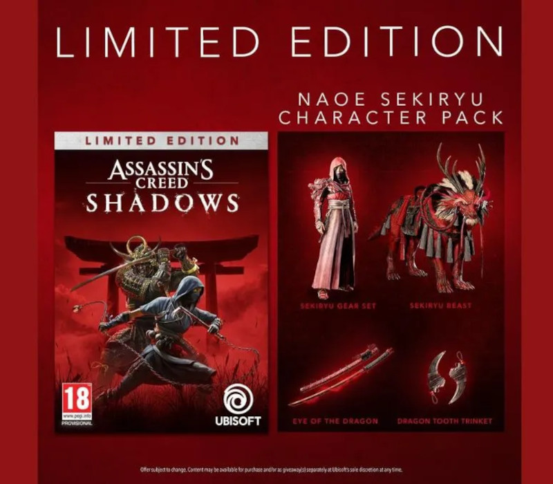 Assassin's Creed Shadows - Naoe Sekiryu Character Pack DLC EU (without DE) PS5 Ключ