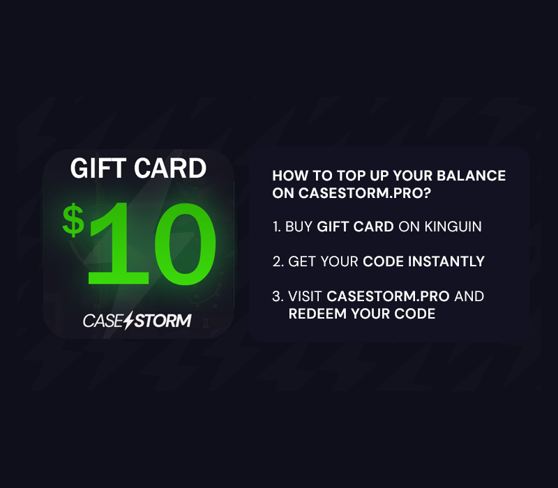 CaseStorm.pro $10 Подарочная карта