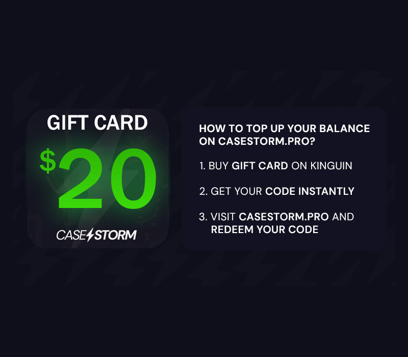 CaseStorm.pro $20 Подарочная карта